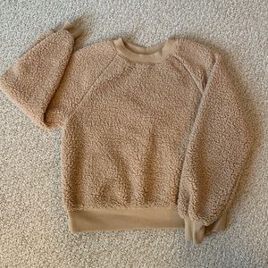 Old Navy Camel Crew Neck Sherpa Sweatshirt. New w/o tags.